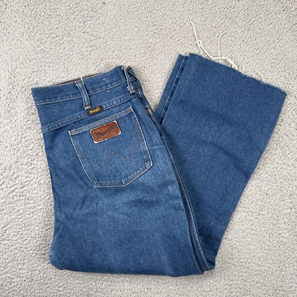 Vintage Wrangler Jeans 36X32‎ (fit 34x26) Men's 945DEN USA Made Cutoff Capris